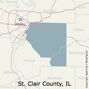 St._Clair,Illinois County Map